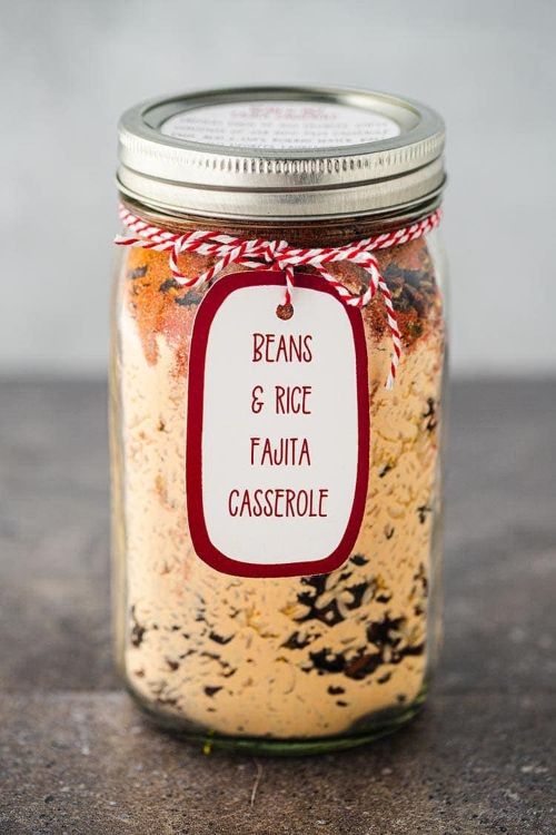 Bean & Rice Fajita Casserole Meal in a Jar
