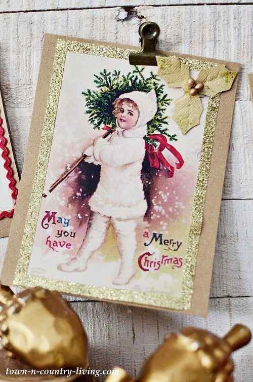 DIY Vintage Christmas Cards