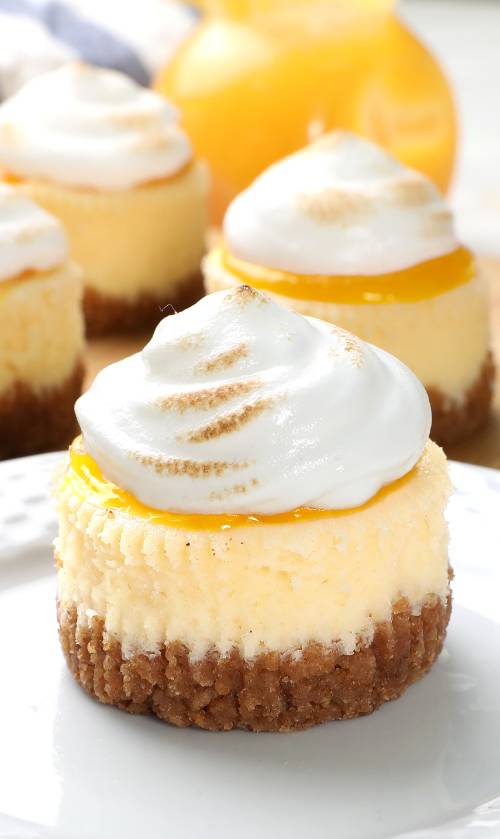 Lemon Meringue Mini Cheesecakes