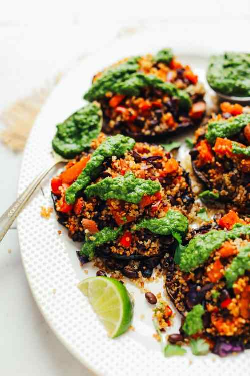 Quinoa & Vegetable Stuffed Portobello Mushrooms