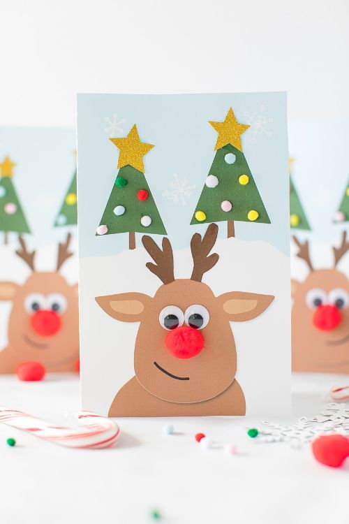 Reindeer DIY Christmas Cards