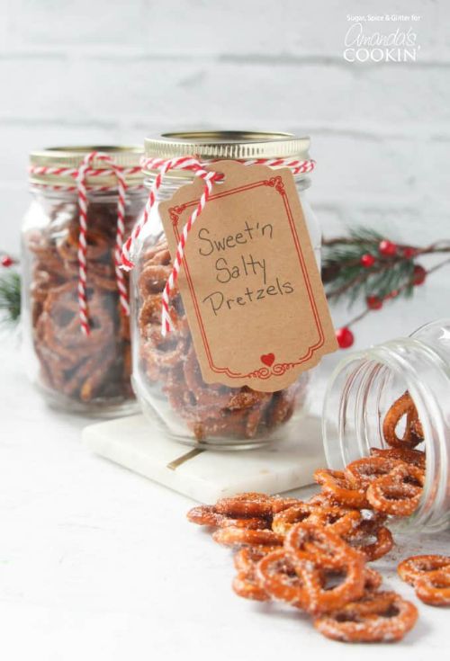Sweet and Salty Pretzels in a Jar