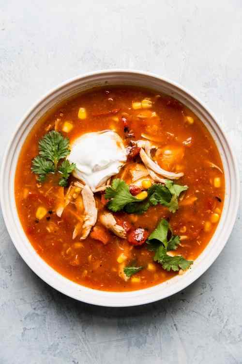5-Ingredient Chicken Tortilla Soup
