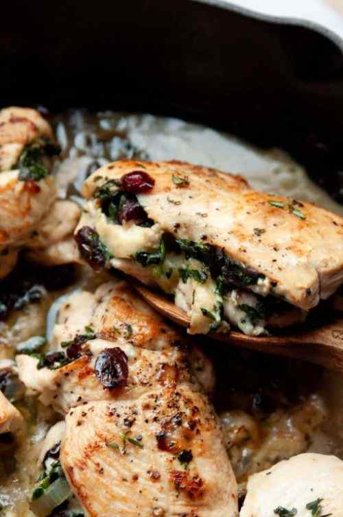 Cranberry and Brie Stuffed Chicken