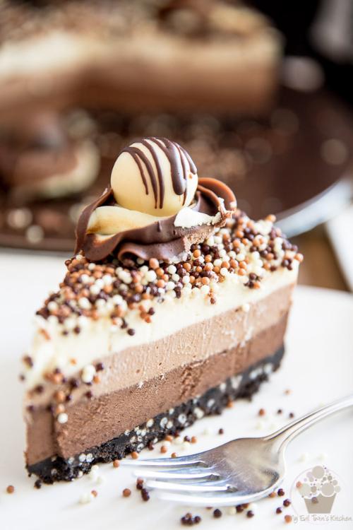 Triple Chocolate No-Bake Cheesecake