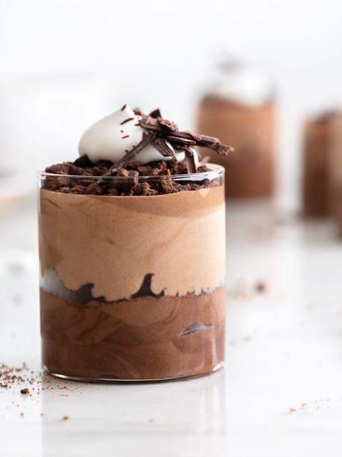 double chocolate mousse parfait