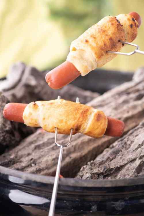 Campfire Crescent Roll Hot Dogs