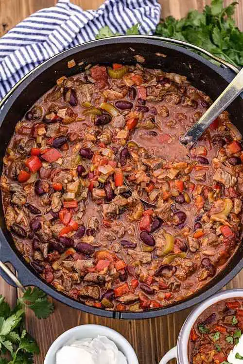 Cast Iron Dutch Oven Chili