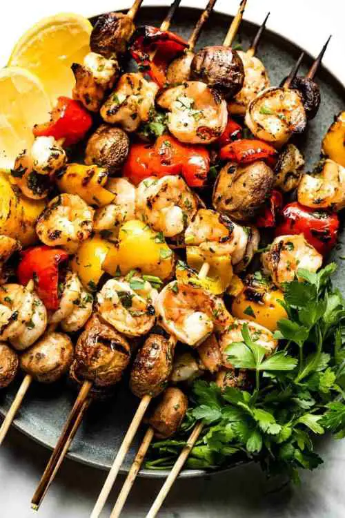 Grilled Shrimp Kabobs with Vegetables