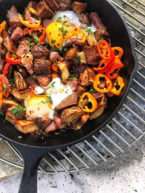 campfire skillet breakfast